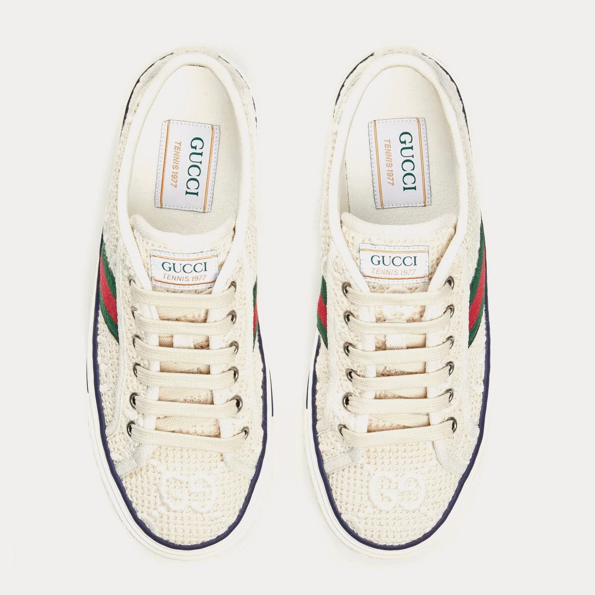 Gucci - Tennis 1977 GG Embroidered Crochet Cotton Ivory / White Low Top
Sneakers